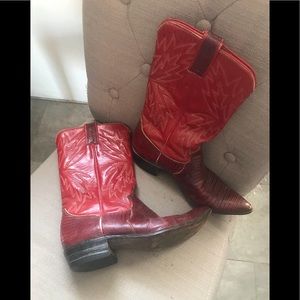 Justin Red cowboy boots